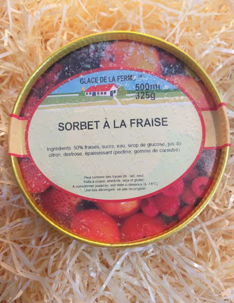 Sorbet à la fraise de la Ferme Bidard 500ml